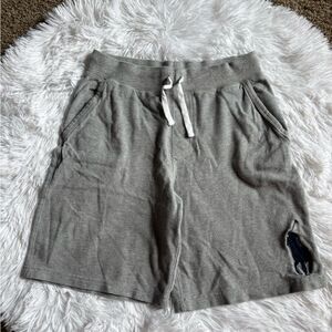 Polo Shorts Gray Big Logo Boys Size 10 12